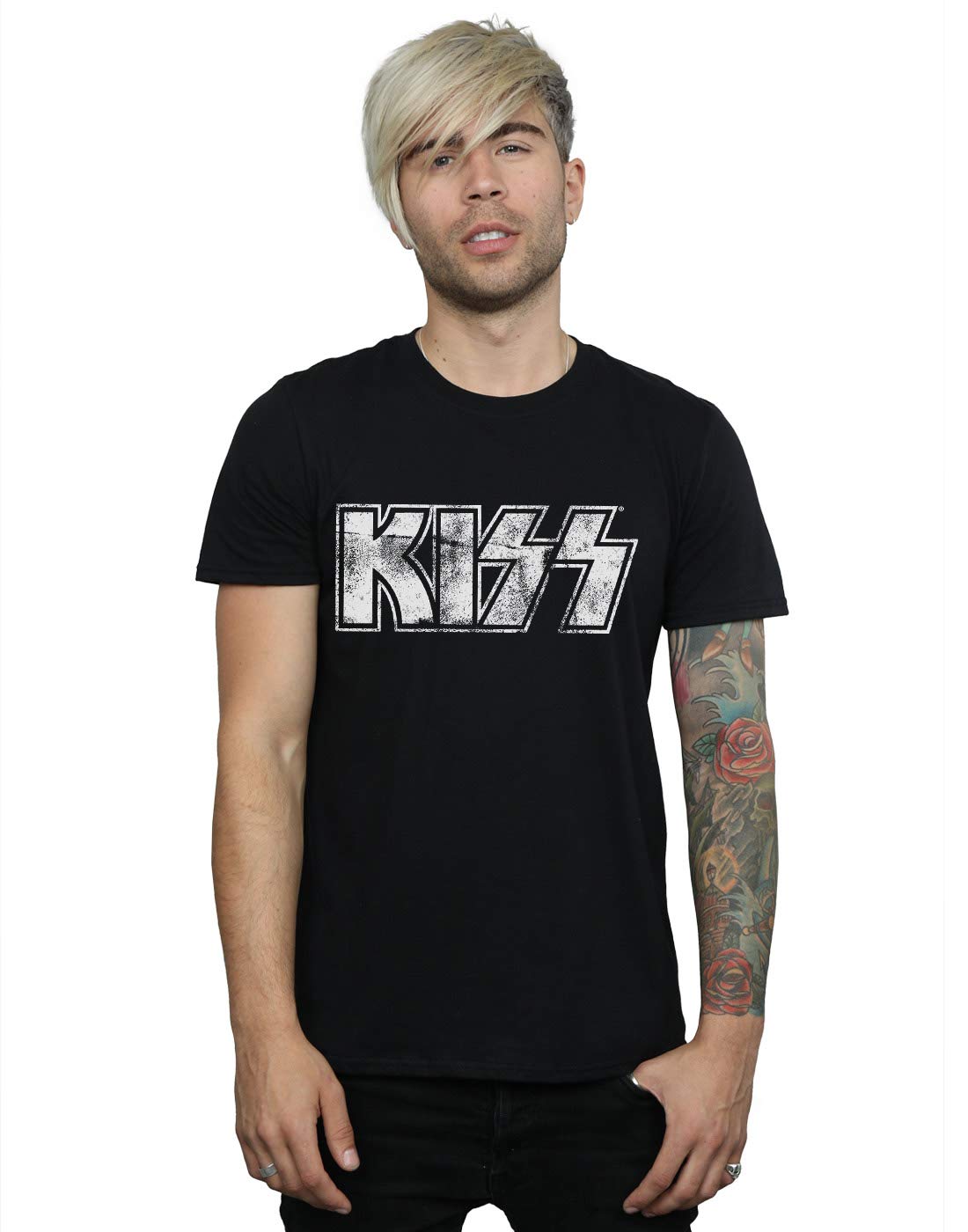 Kiss Men's Vintage Logo T-Shirt Black Large