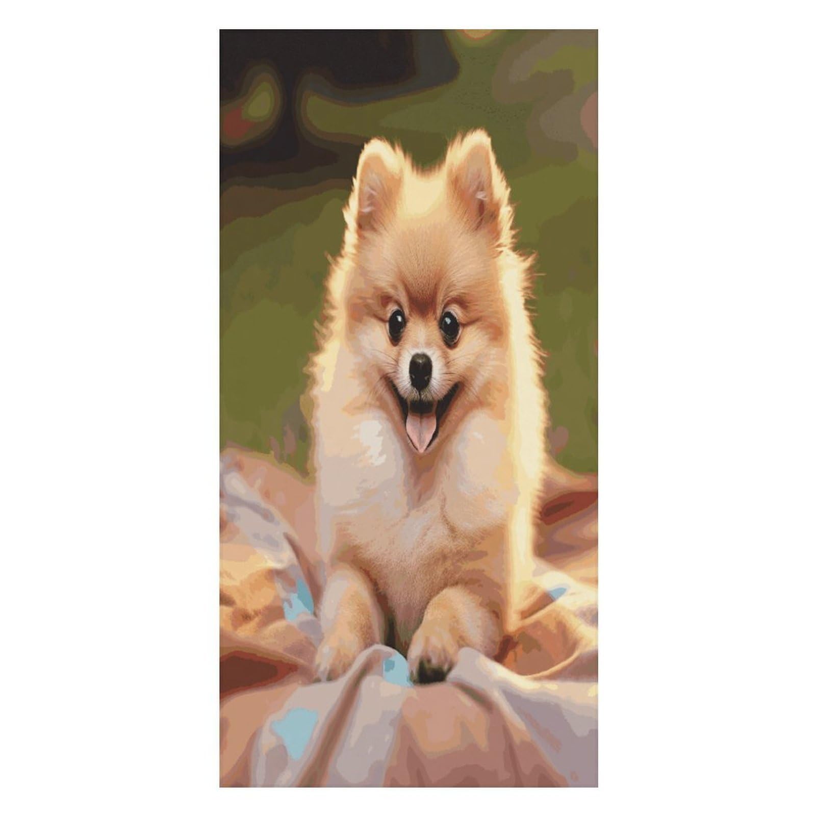 FekiLoot Short-haired Pomeranian Beach Towel Oversized Bath Towel Ultra Soft Pool Towel Cozy Swim Towel Silky Lounge Towel Quick Dry Travel Towel Gentle Absorbent Towel for Adults Women Men