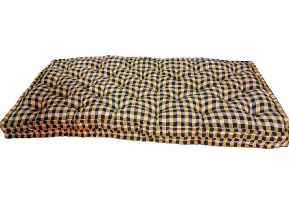 Rajasthan Handloom Soft Cotton Double Bed Mattress Gadda (72 x 78 x 4) King Size Bed Multicolor 14 KG-image-47