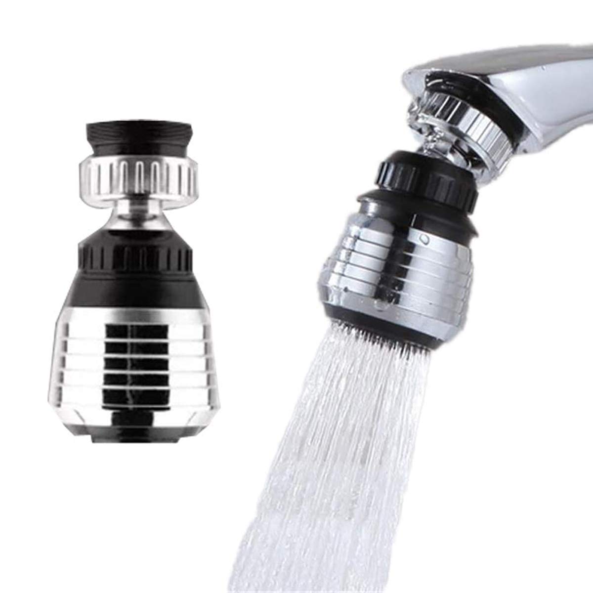 2 Pack Faucet Filter Aerator Sprayer Sink 360 Swivel Water Tap Saving Diffuser for Kitchen Bathroom Short