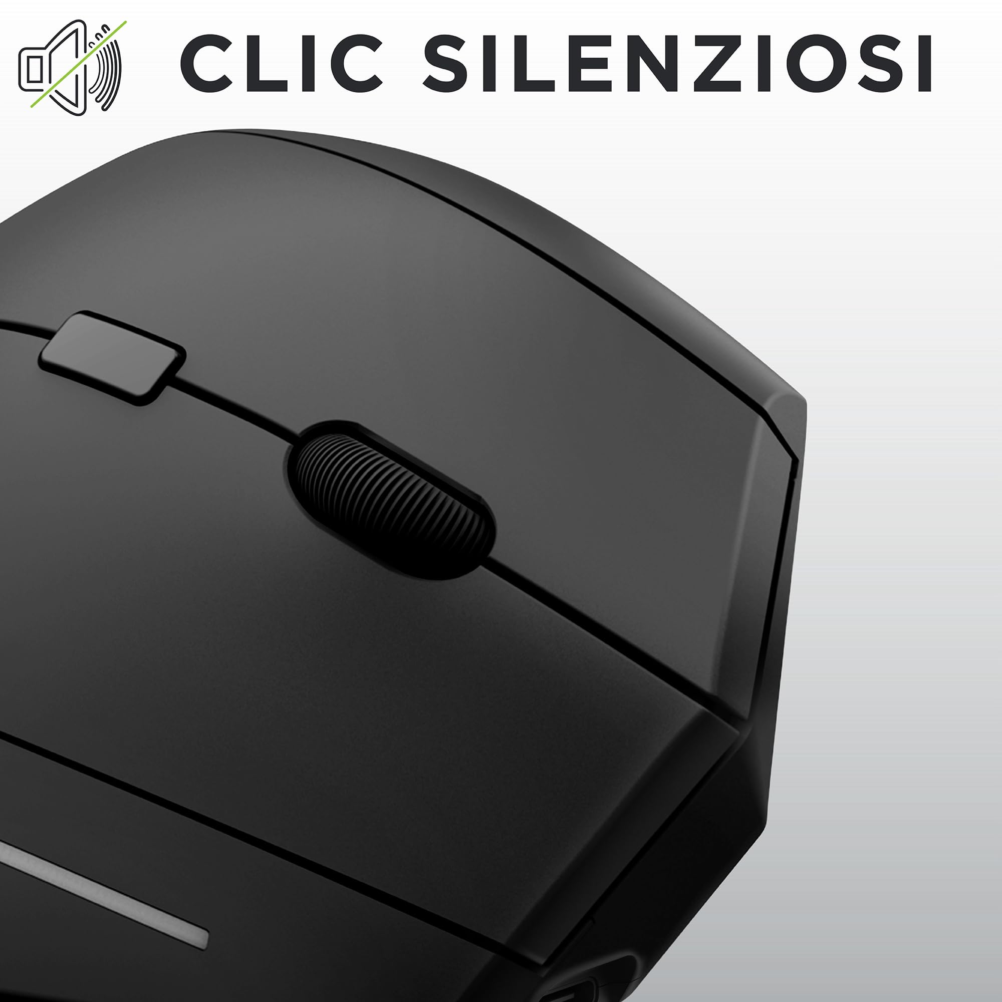 T'nB - Mouse Verticale Ergonomico Wireless, Inclinazione 53°, Riduce il Dolore al Polso, Bluetooth/USB-A, Tasti Avanti/Indietro, Comfort Ottimale - Nero