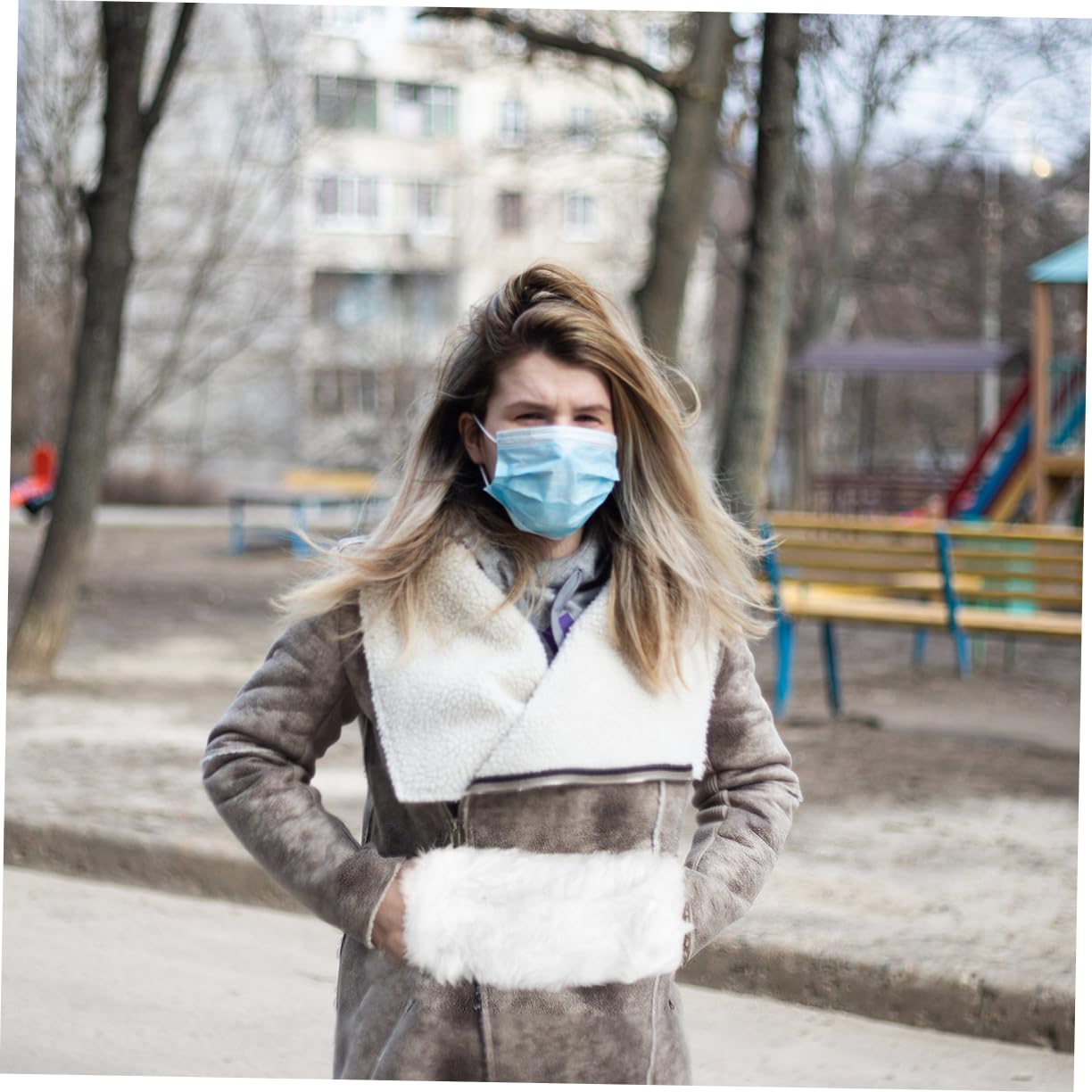 Calentador De Manos De Piel De De Imitación Silenciador De Manos Orejeras Peludas Guantes De Lana Cálidas Manos para Mujer Orejeras Calentadores De Manos Calentador De Manos