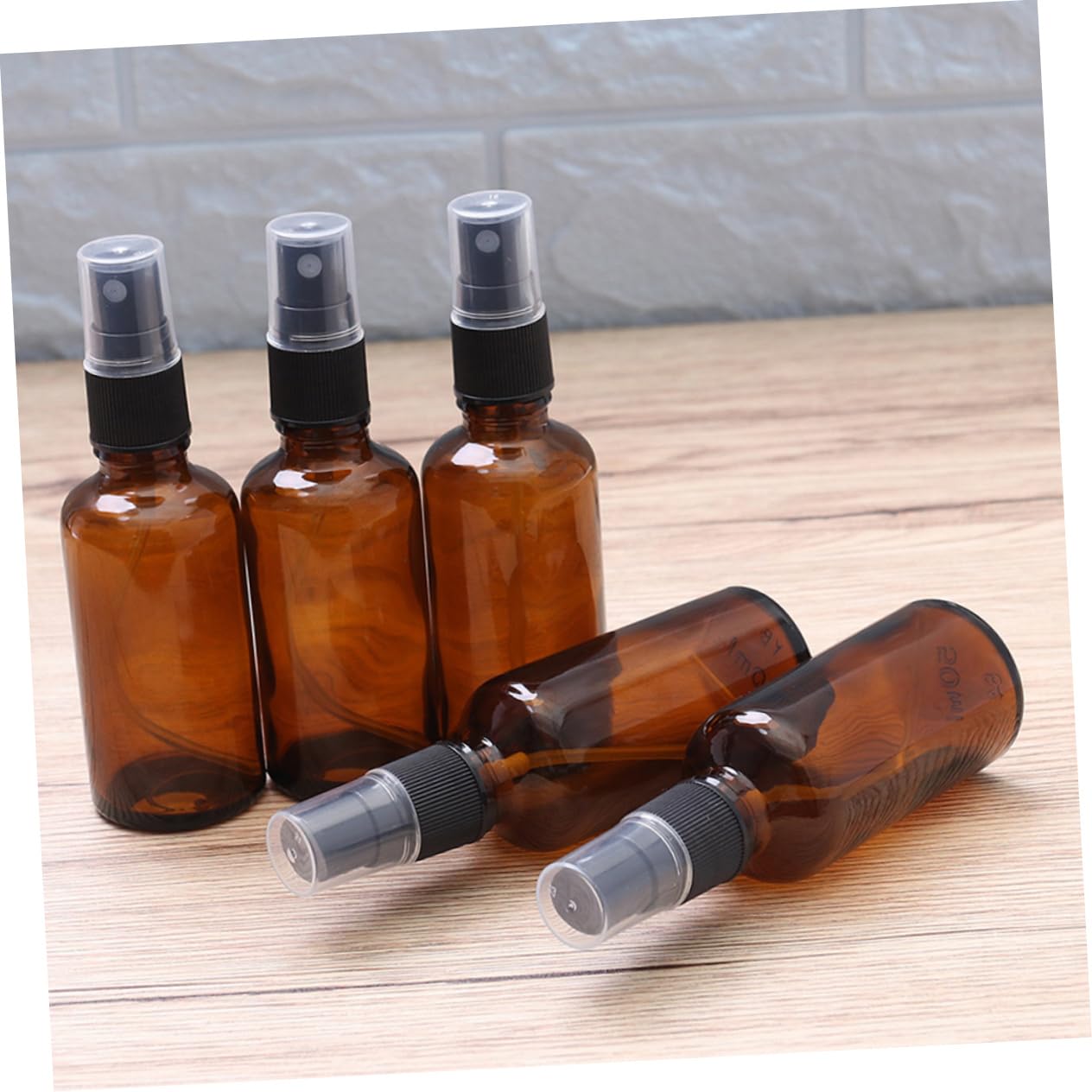 Braune Glas Sprühflaschen 50ml Wiederbefüllbar für Weihachten Party
