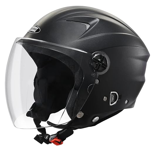 Studds Ray Helmet Open Face Helmet BlackXL, Motorcycling, X Large