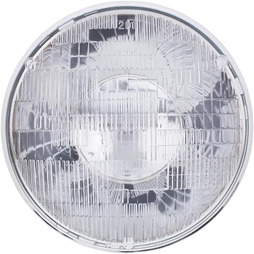 United Pacific 30354 7” (178mm) High Performance Sealed Beam Headlight, Glass Lens, High & Low Function, 12V, 60/50W, Replaces H6014/H6024 - ONE Unit