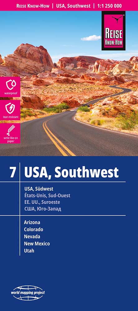 USA 7 Southwest GPS: Arizona Colorado Nevada Utah New Mexico. World mapping project (USA 7 Southwest (1:1.250.000): Arizona, Colorado, Nevada, Utah, New Mexico)