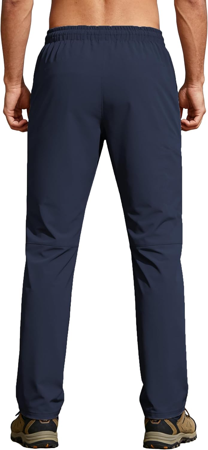 Hiking Pants for Men Quick Dry Water Resistant Sweatpants Elastic Waist UPF 50+ Cargo Causal Travel Work Lightweight Running - Image 4