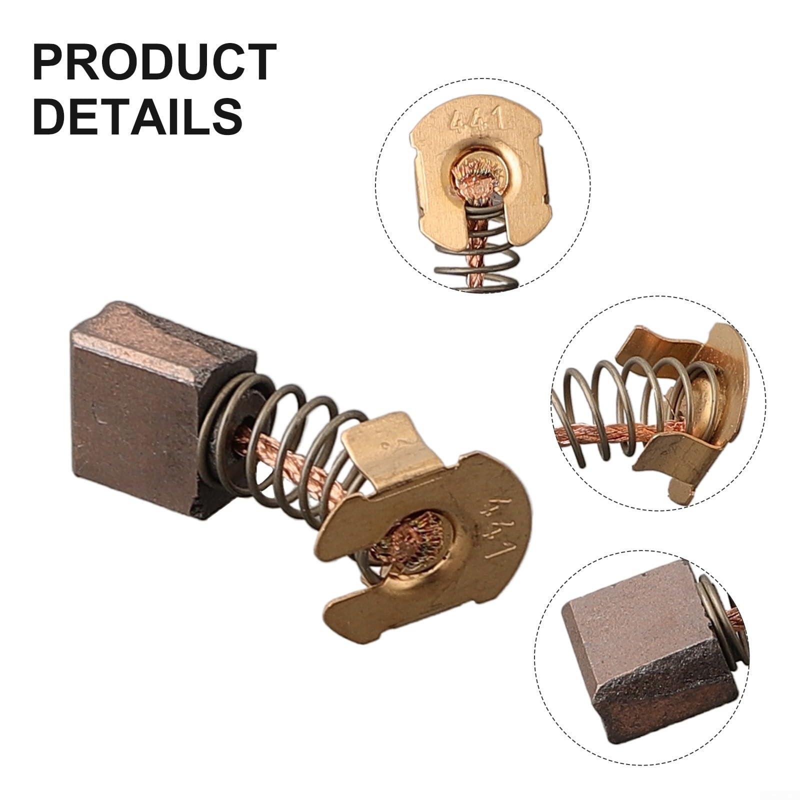 Balais De Charbon Pour Outils électriques - Lot De 2, Compatible CB-441 CB-432 - Dimensions 7x10.8x11 Mm