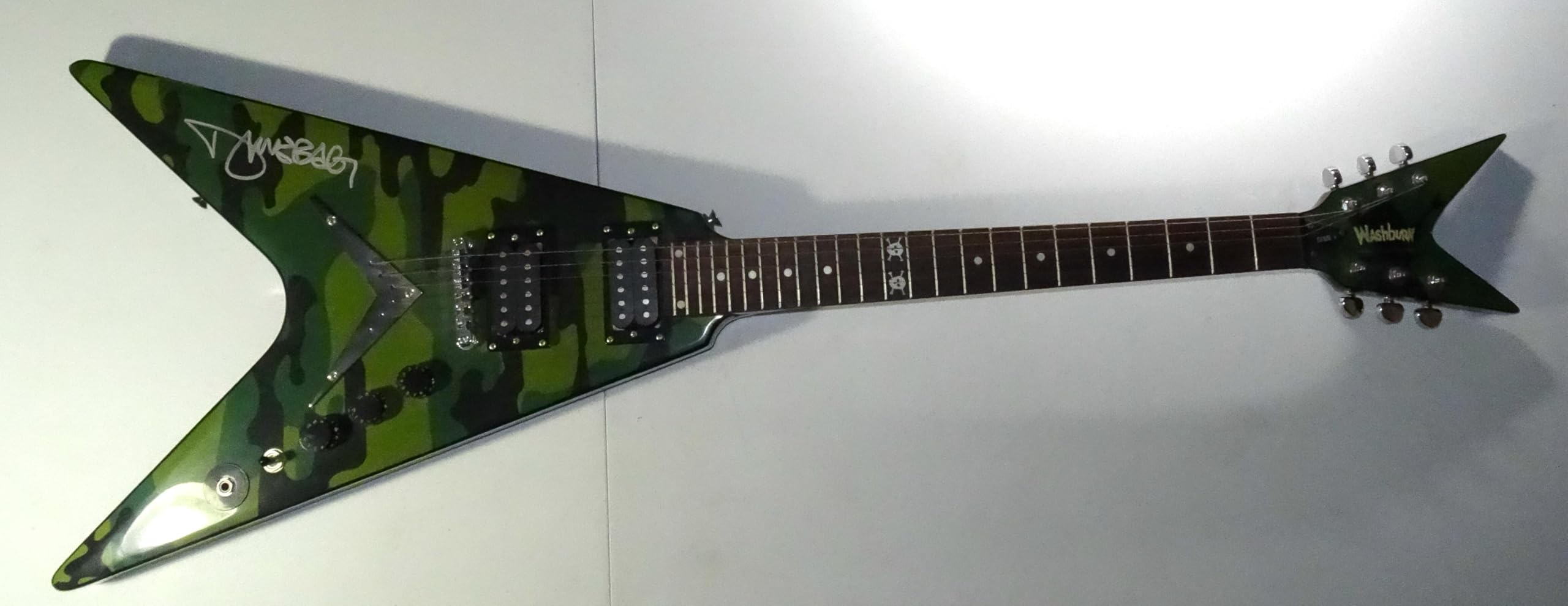 Signed Panter Dimebag Darrell Abbott Autographed Washburn Guitar