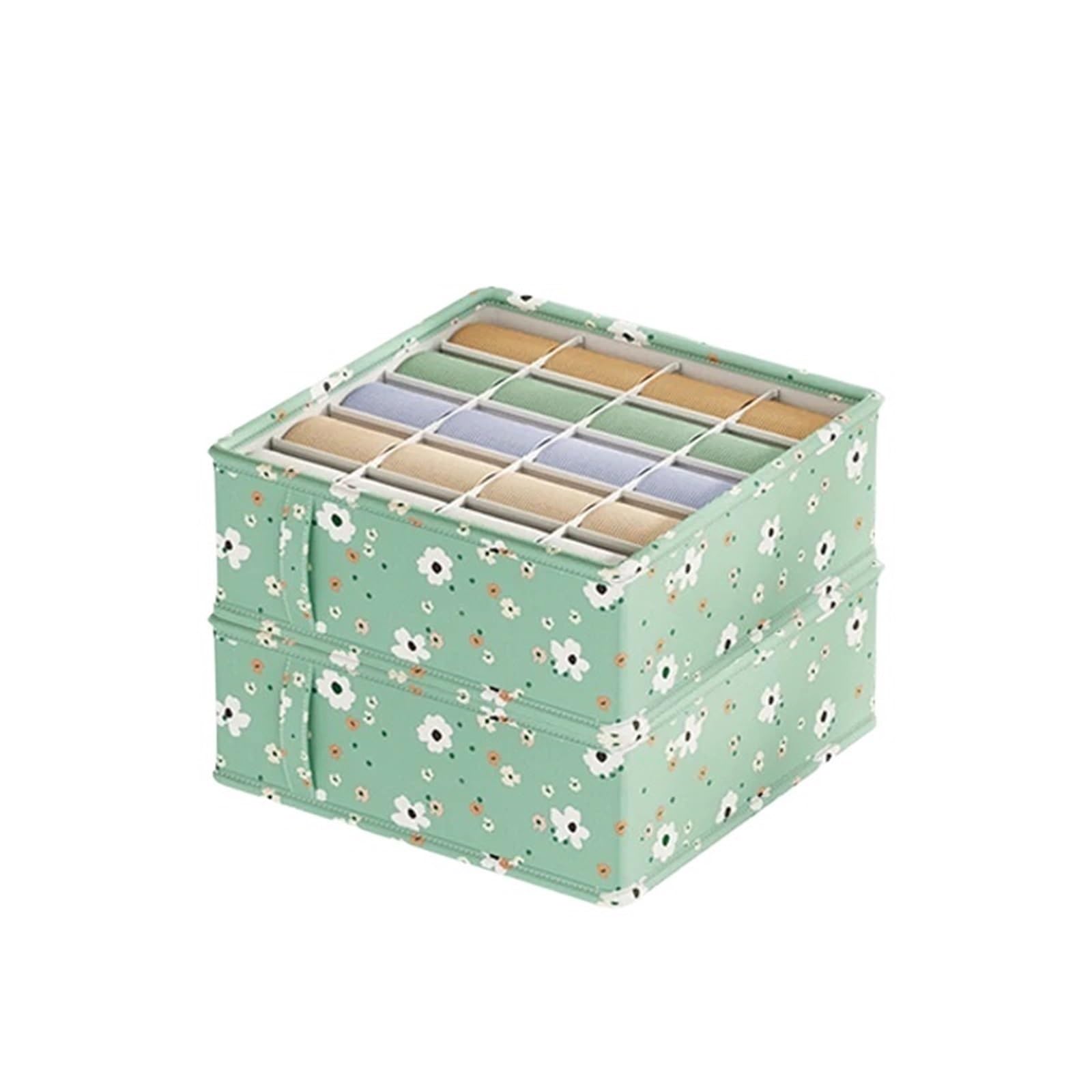 YDYAENIO Underwear Drawer Organiser Underwear Organizer Socks Classification Box Foldable Drawer Compartment underwear organiser boxes for wardrobes(20-grids 2PCS)