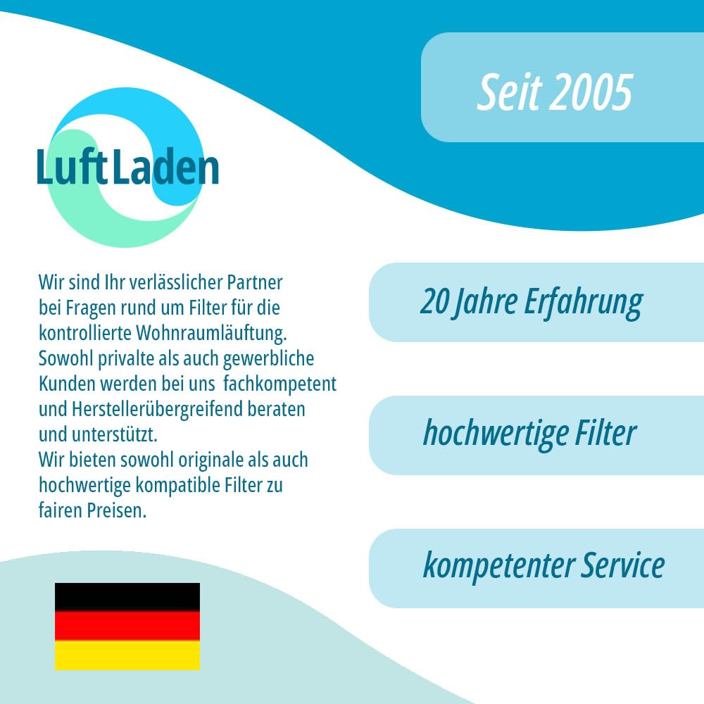 Filtermatte M6 Vlies ISO ePM10 60% 25mm 1m² - 20m² für Lüftungsanlagen