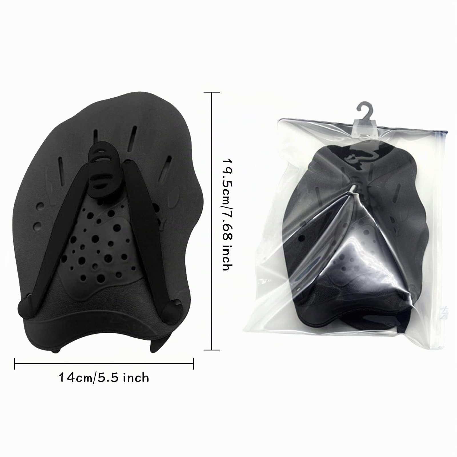 1 par de Palas de natación con Correas Ajustables - Ayuda para el Entrenamiento de Fuerza - Equipo de Ejercicio de Piscina - Accesorios para Adultos y niños - Unisex