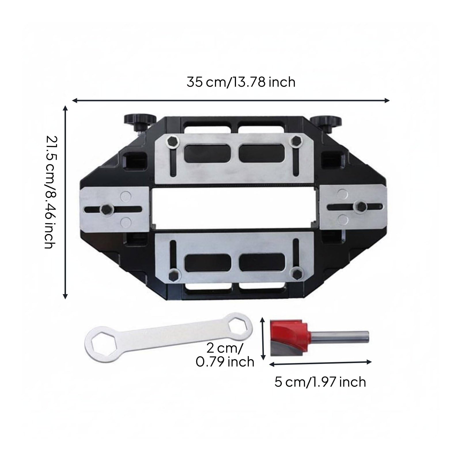 Strumento Modelli Mortasa Porta Integrata da 0 a 18cm Design Regolabile Funzione Versatile Perfetto per Carpentieri Installatori Serrature Laboratori