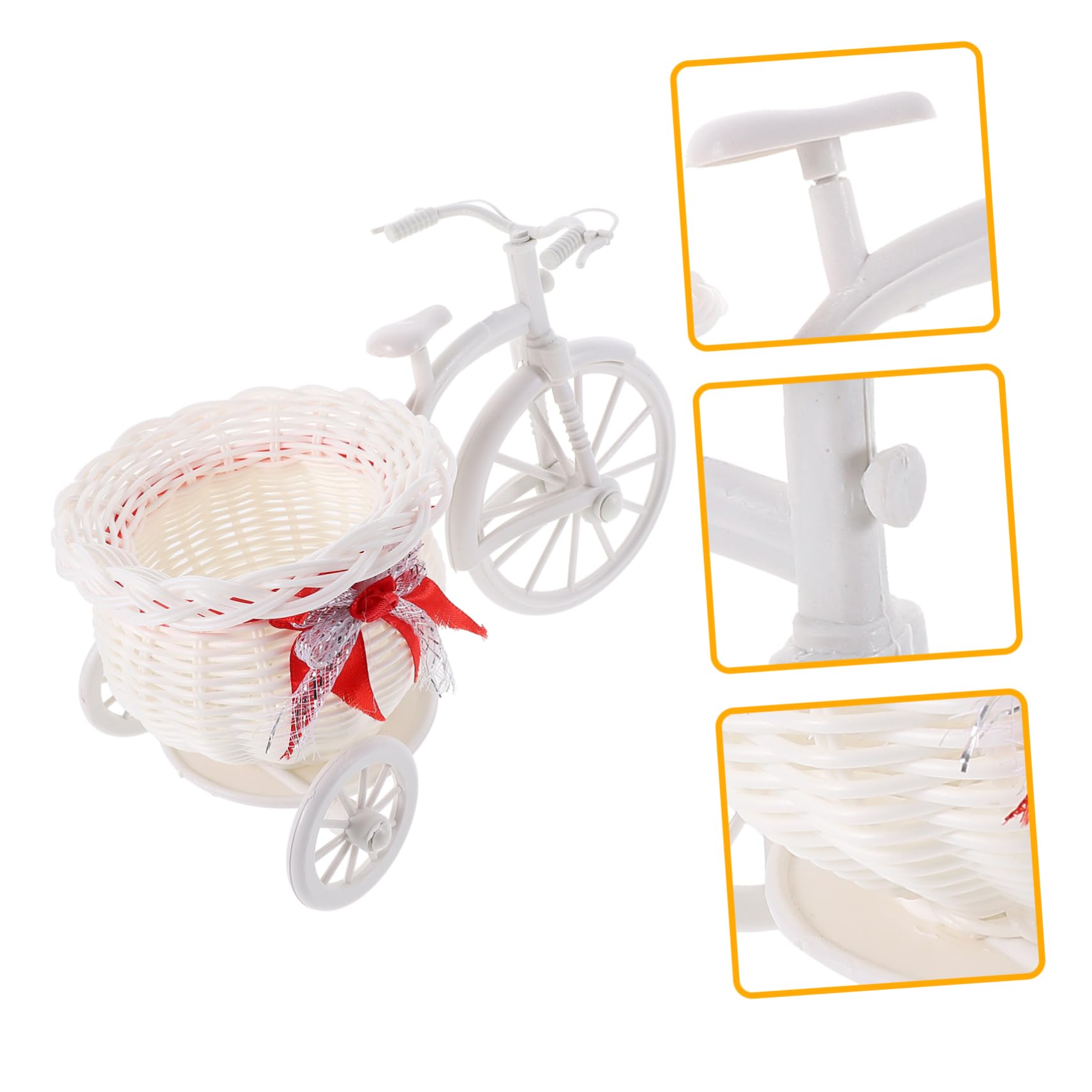 KOMBIUDA Cesta Tejida con Diseño de Tres Ruedas para Almacenar Dulces y Alimentos, Hecha de Pp, Adecuada para Decoración del Hogar y Fiestas, Diseño Funcional y Decorativo