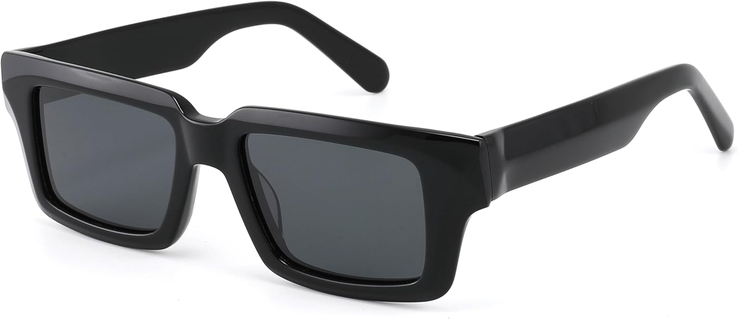 JS2501 Rectangle Polarized Men's Acetate Sunglasses