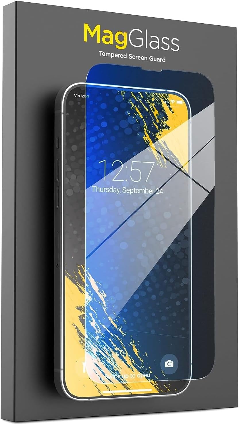 magglassBlue-Light Screen Guard - Compatible with iPhone 15 Pro Max Screen Protector, Embedded Blue Light Blocking Technology (Tempered Glass applicator included)