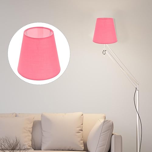 Miniatura 7 de Homoyoyo Pantalla de tela de repuesto para lámpara de barril de cono E14 con clip en la bombilla, cubierta de luz de barril para lámpara de mesa,