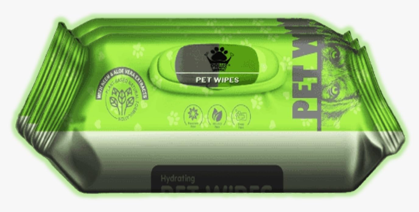 PAWS SAMRAT Premium Anti Bacterial Neem Aloe Vera Pet Wipes Pack of 3 (100 Wipes x 3 Packs) (B0CPWPS8KZ) Amazon Price History, Amazon Price Tracker