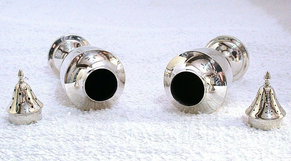 Vintage Sterling Salt Pepper Shaker Birmingham Silver Company Model 5A AS125