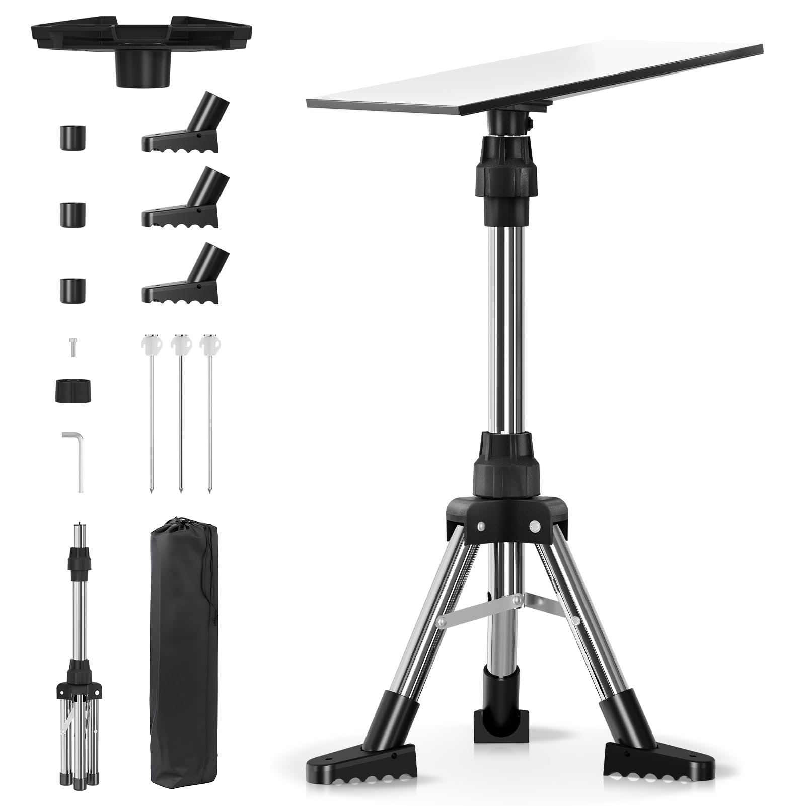 Photo 1 of **UNTESTED**
Tripod Mount Gen 3, Stand with Pipe Adapter, Adjustable Height Mounting Kit with 90° Tilt Angle Adjustment, Easy Installation (Black)