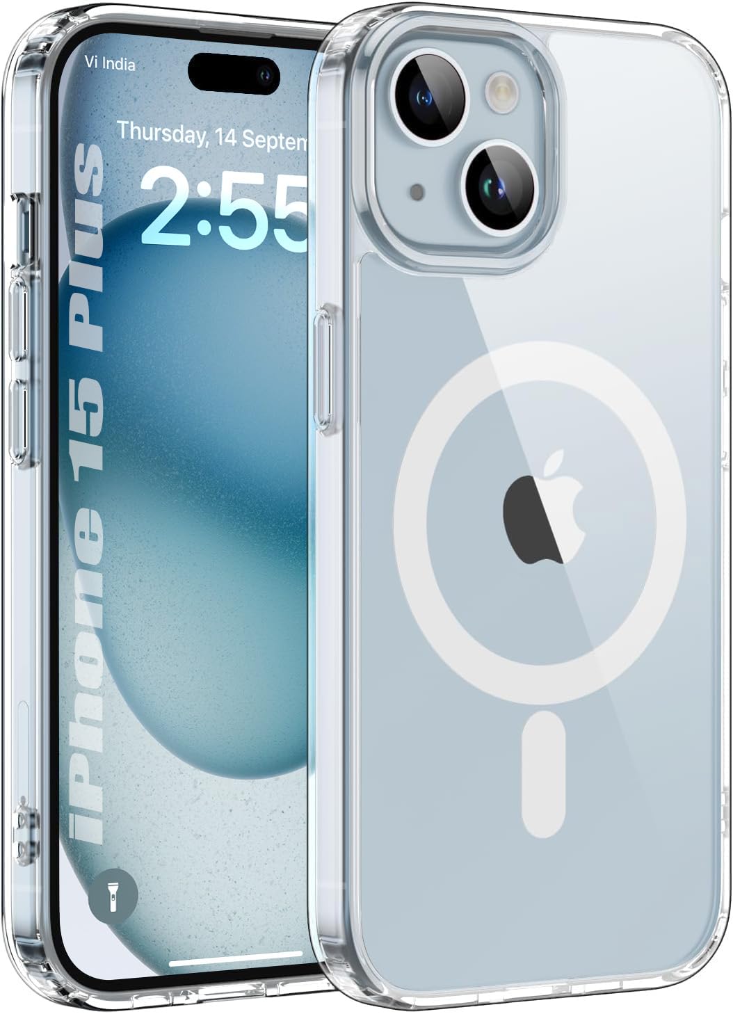 Enflamo Thermoplastic Polyurethane Hard Clear Back Cover Case Compatible with Mag for iPhone 15 Plus/iPhone 14 Plus | Ultra Hybrid Safe Camera Bump Protection, Clear (B0CVH5J5NZ) Amazon Price History, Amazon Price Tracker
