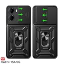 TheGiftKart Tough Armor Bumper Back Cover Case for Mi Redmi 15A 5G | Kickstand & Ring Holder | 360 Degree Protection Back Cover Case for Redmi 15A 5G (PC & TPU, Sliding Camera Cover, Black) gallery image