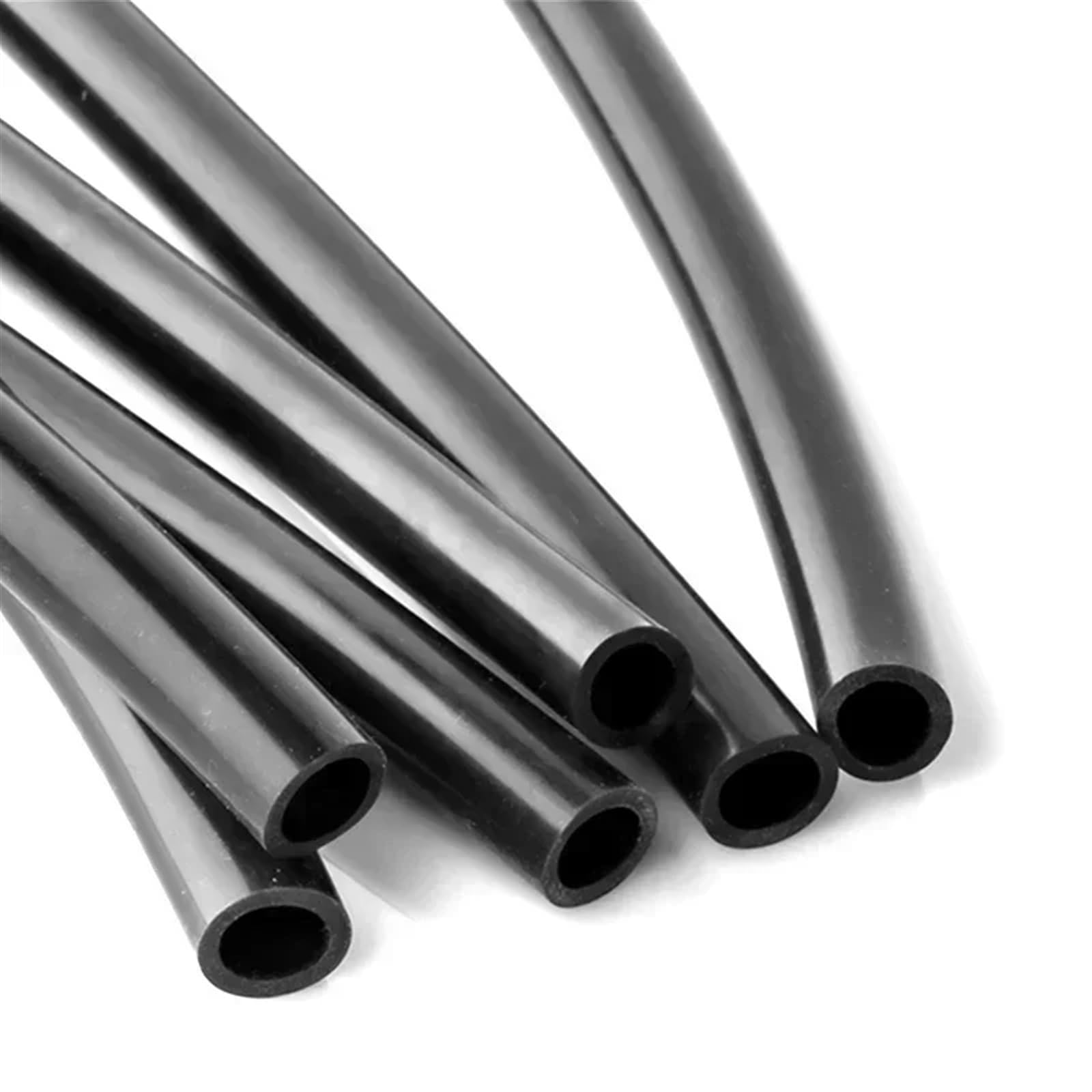 Tubo Gasolina Moto Juego de 1/3/5 metros de tubo de silicona negro flexible for bomba de aire de acuario, manguera de goma suave, resistente al calor, tubo for tanque de combustible de alta presión(5M