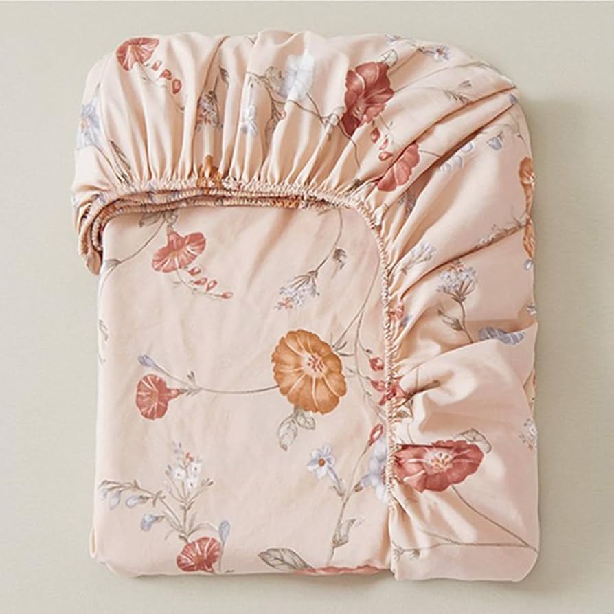 Amazon｜ボックスシーツ シングル 綿100％ 花柄8 ベッドシーツ