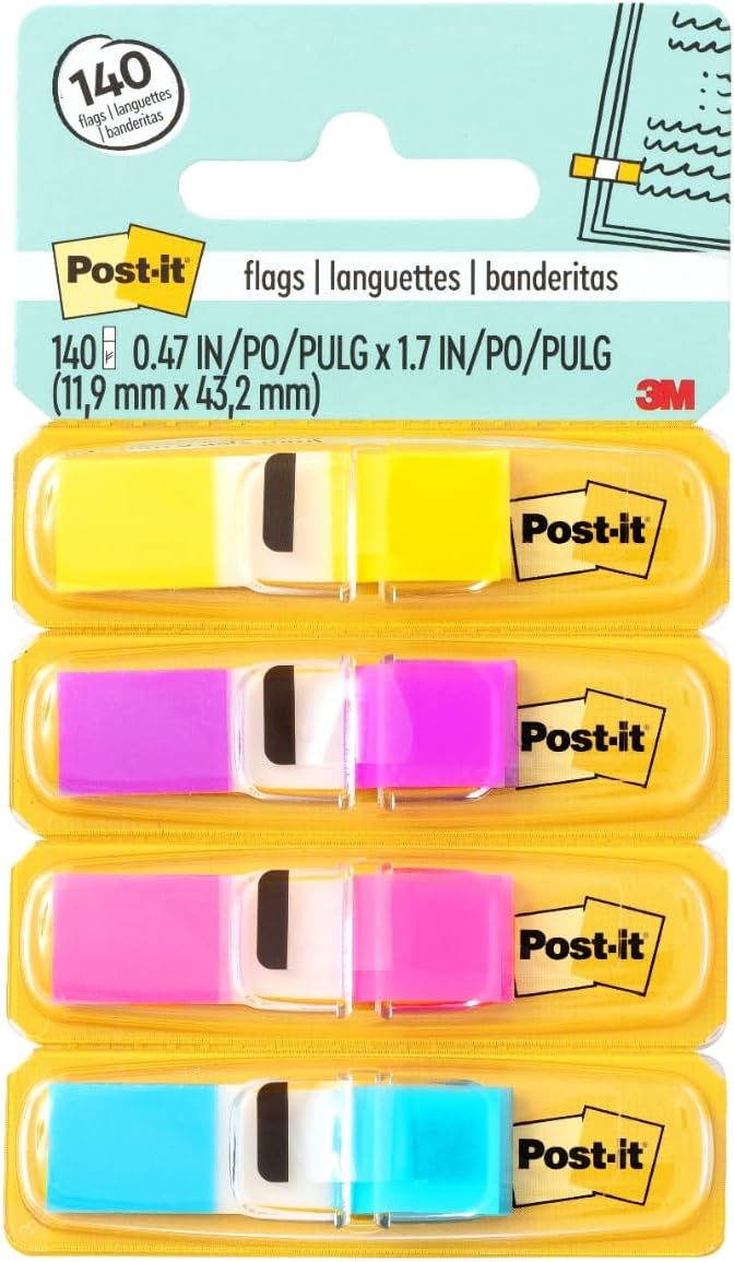 Post-it Banderas, 50/dispensador, 2 Dispensadores/paquete, 1 Pulgada De Ancho, Rojo (680-RD2