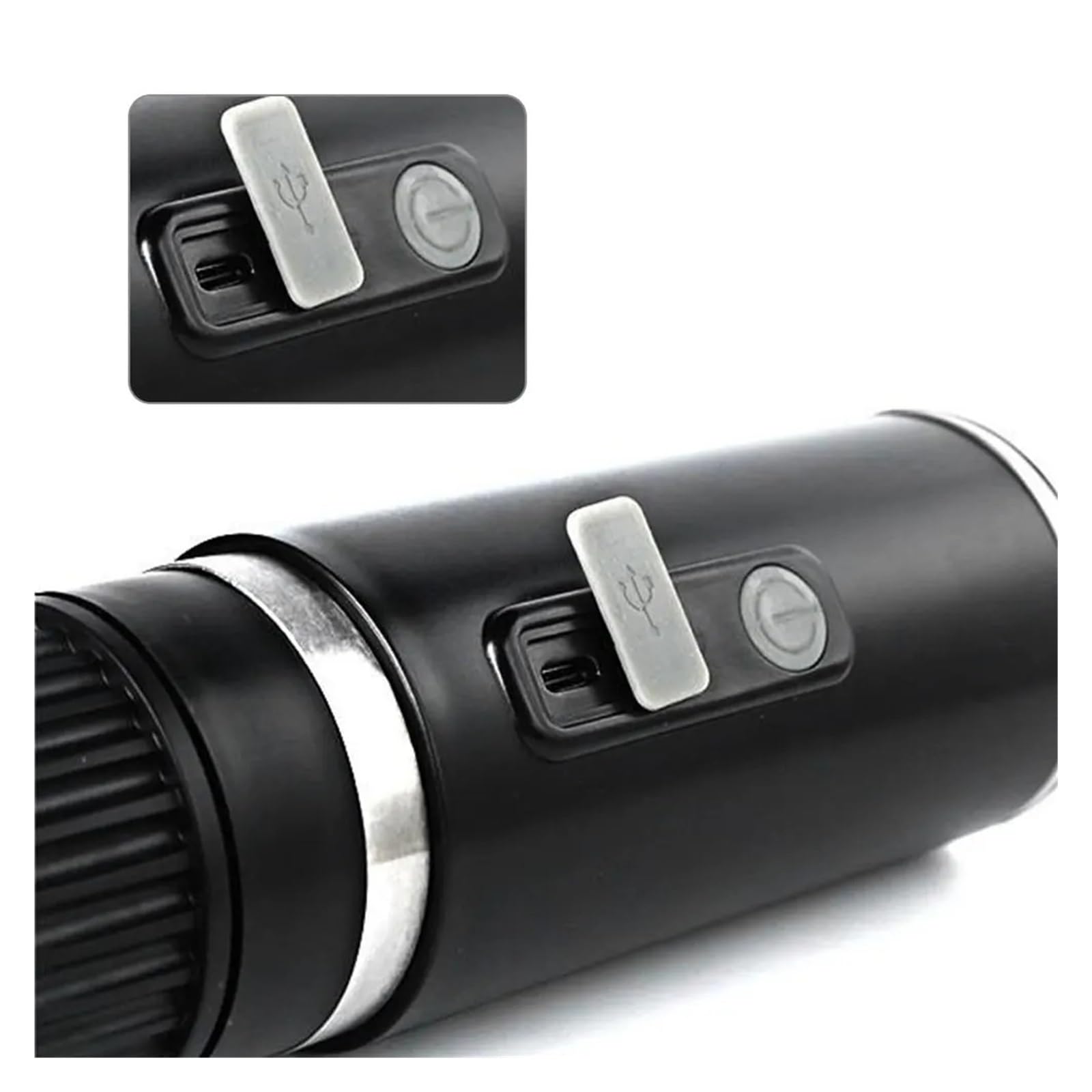 Draagbare Mini-koffiezetapparaat, Draadloze Oplaadbare Auto met 1200mAh-batterij voor Reizen, Kamperen, Compatibel met NS-capsule en Gemalen Koffie
