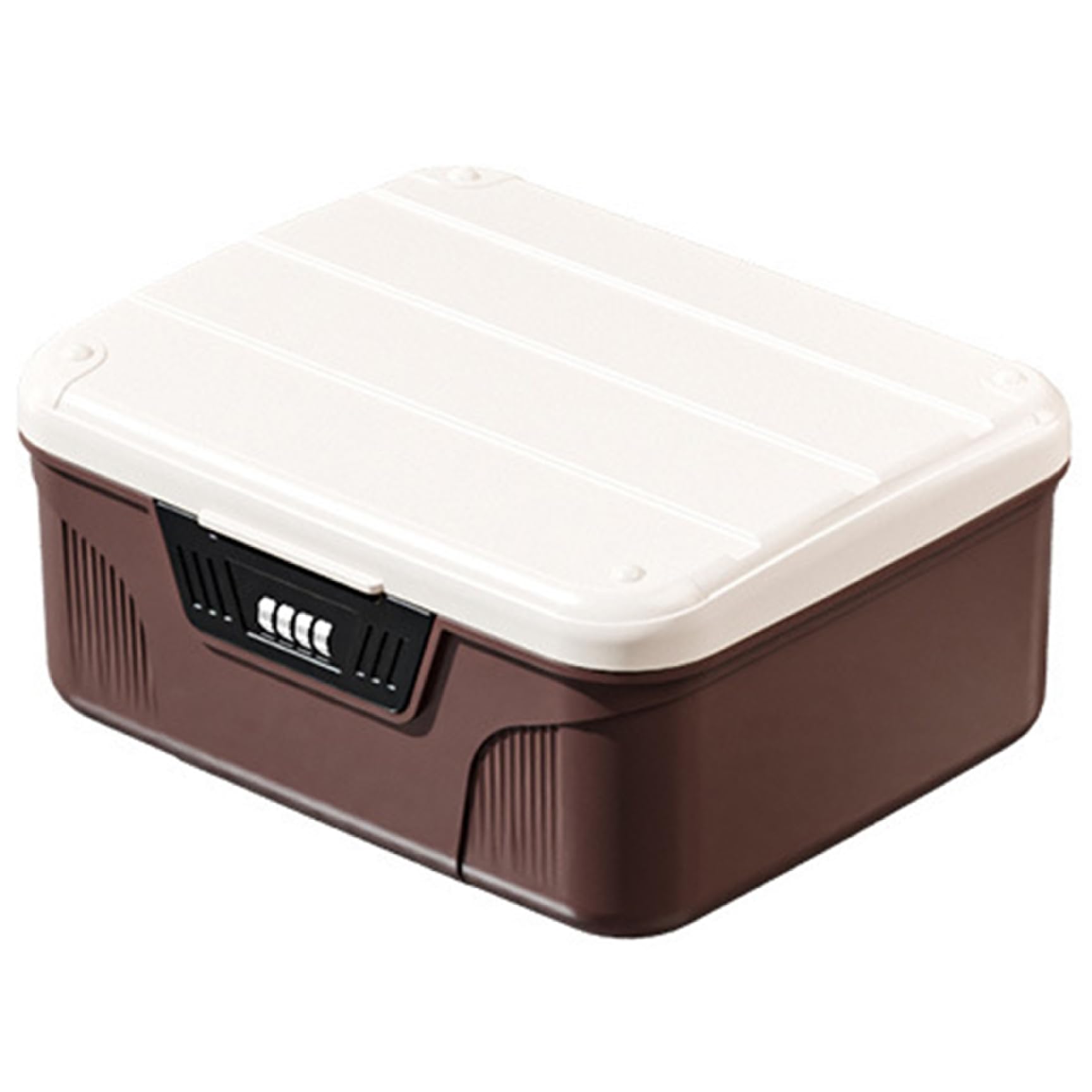 Kalastussaari Medicine Lock Box High Capacity Lockable Storage Box with Partition & Combination Code Fridge Lock Box for Medicine Documents Food Safety