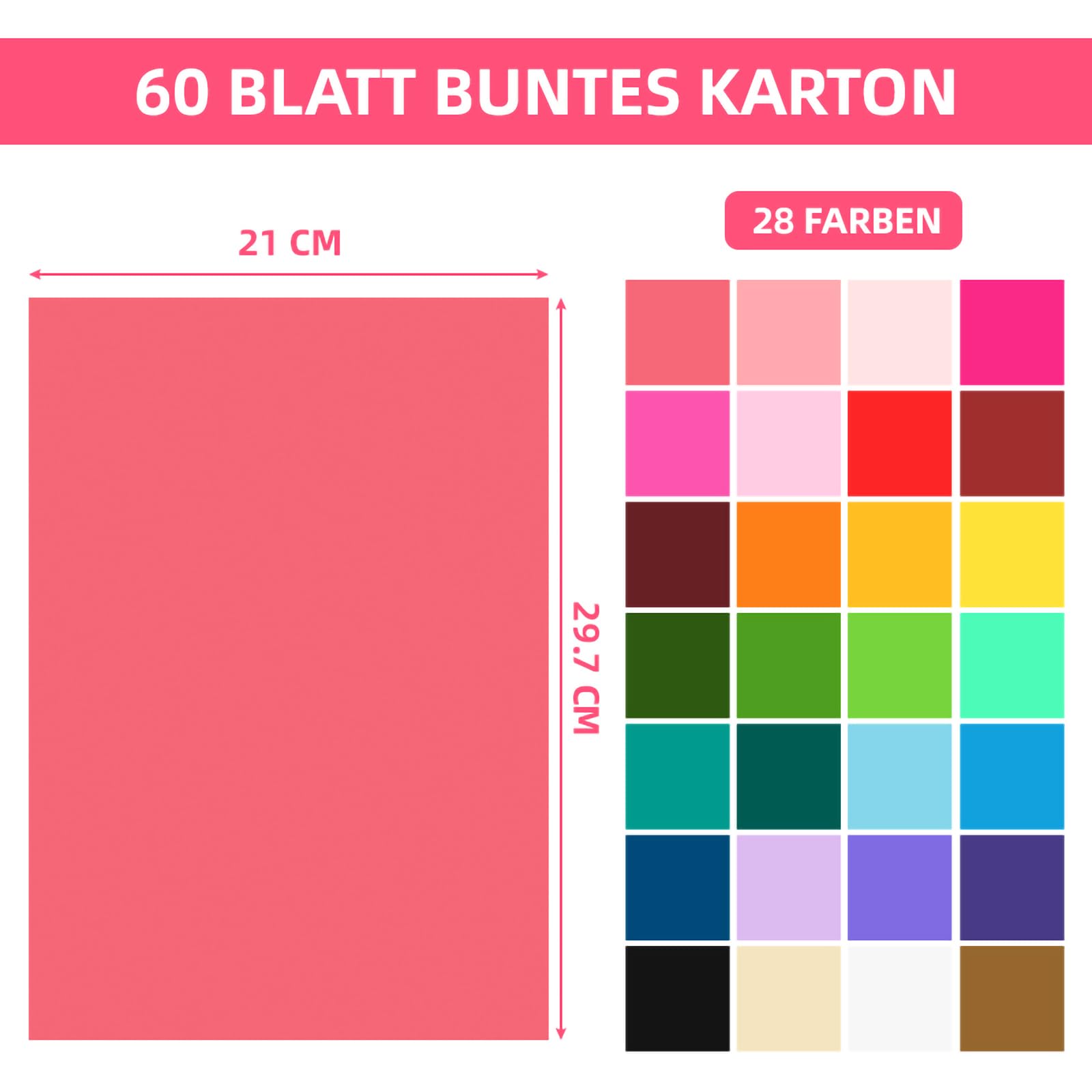 Papier A3 50 Feuilles Cartonnées A6 220 G/m² PLAY-CUT - 10 Couleurs Vives - Pour Cartes, Scrapbooking, DIY Papier épais Cartes Invitations