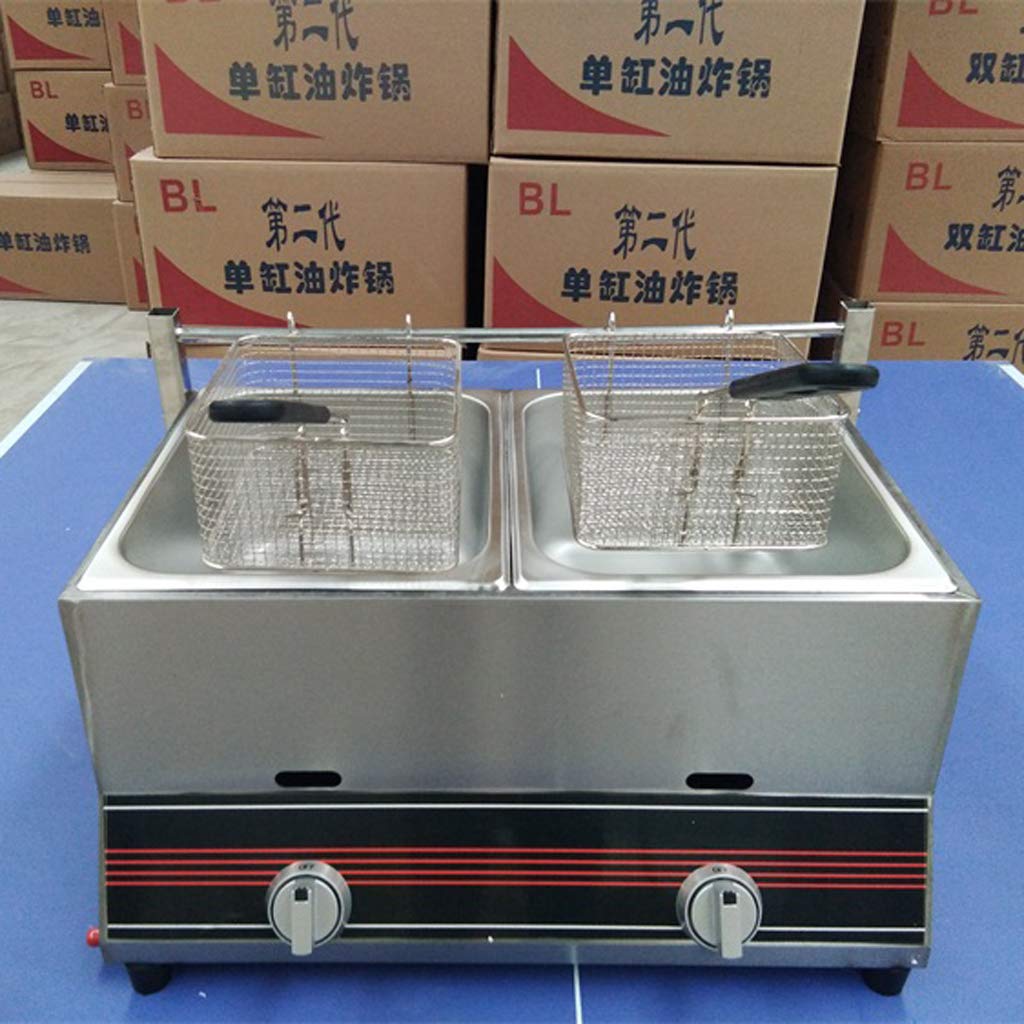 Amazon.co.jp: フライヤー 12L 業務用フライヤー ステンレス製二槽 