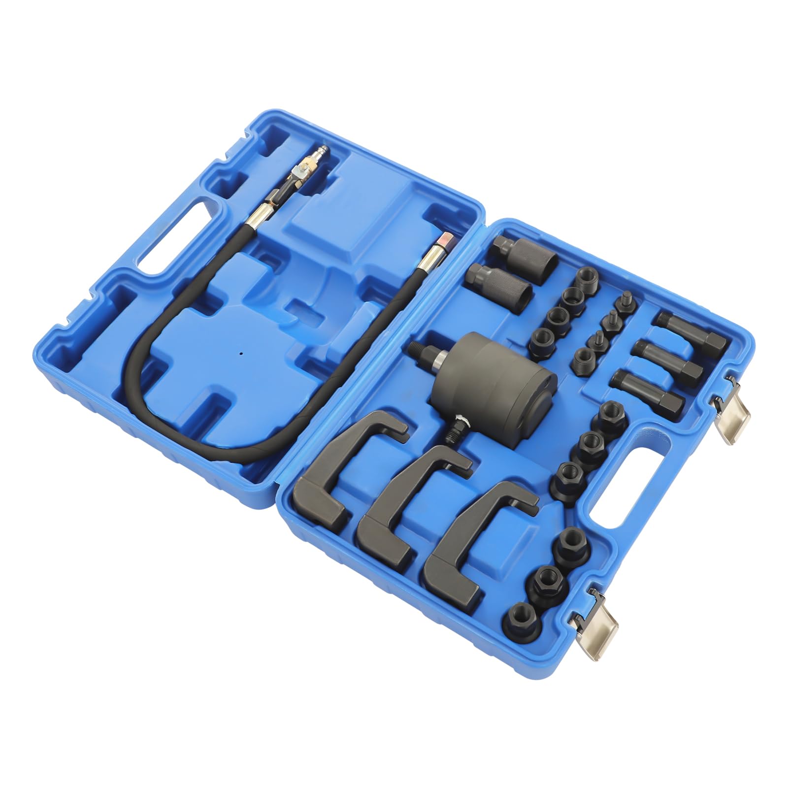 Estrattore iniettori diesel, 24 pezzi, blu, set pneumatico con martello pneumatico, per officina