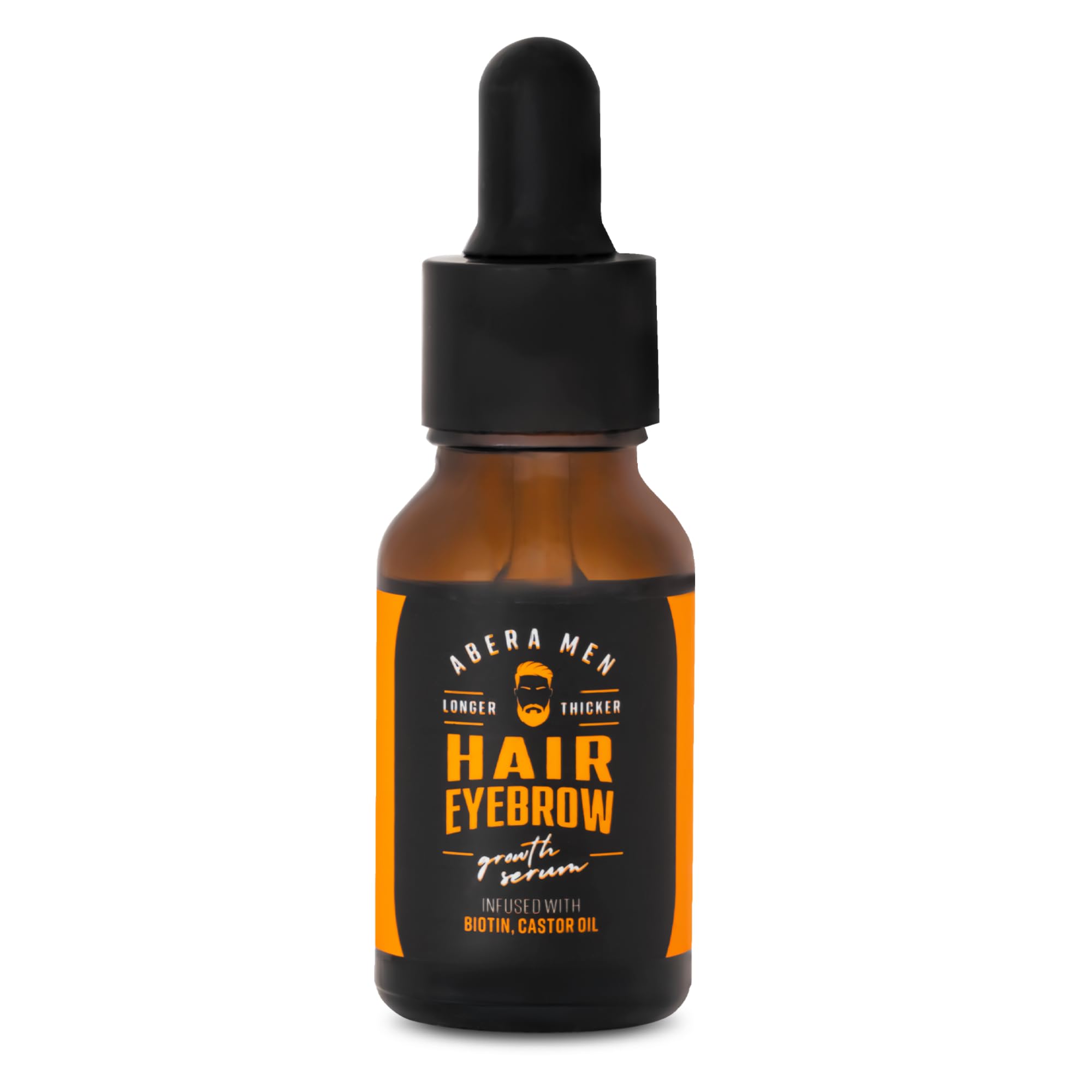 ABERA Hair Growth Serum with Biotin & Castor Oil for Hair Loss, Natural Hair Regrowth Treatment for Stronger Thicker Longer Hair, Growth Serum for Hair, Beard & Eyebrows Both Men & Women