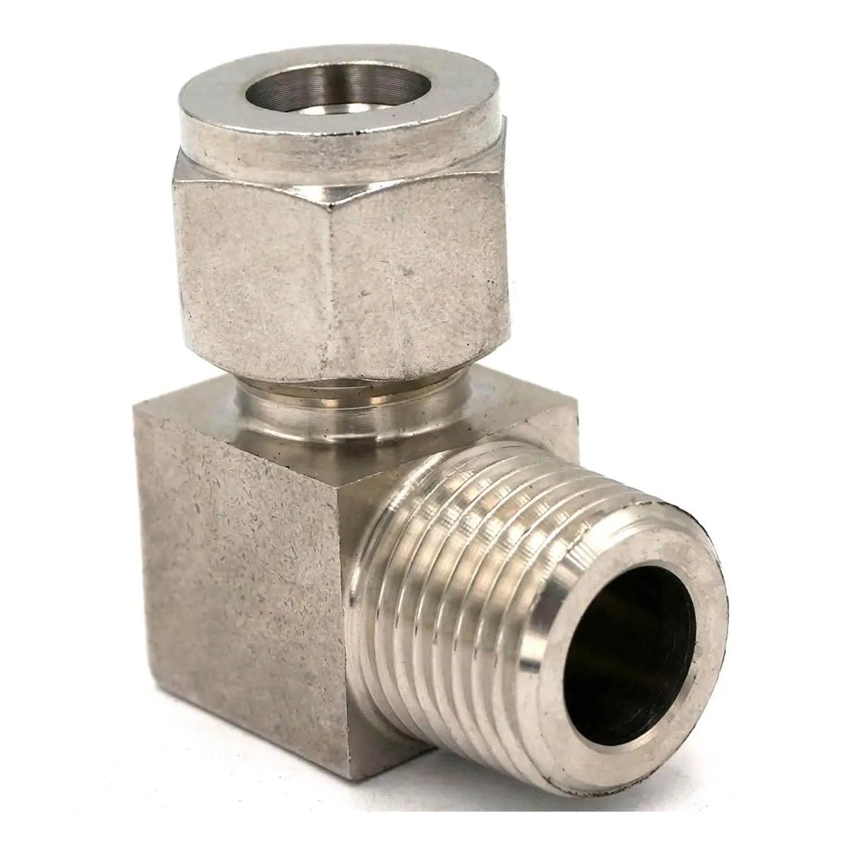 Rvblrdse One Color Fit Tube O/D 12Mm -1/2" Bspt Elbow 304 Stainless Steel Ferrule Pneumatic Air Compression Fitting