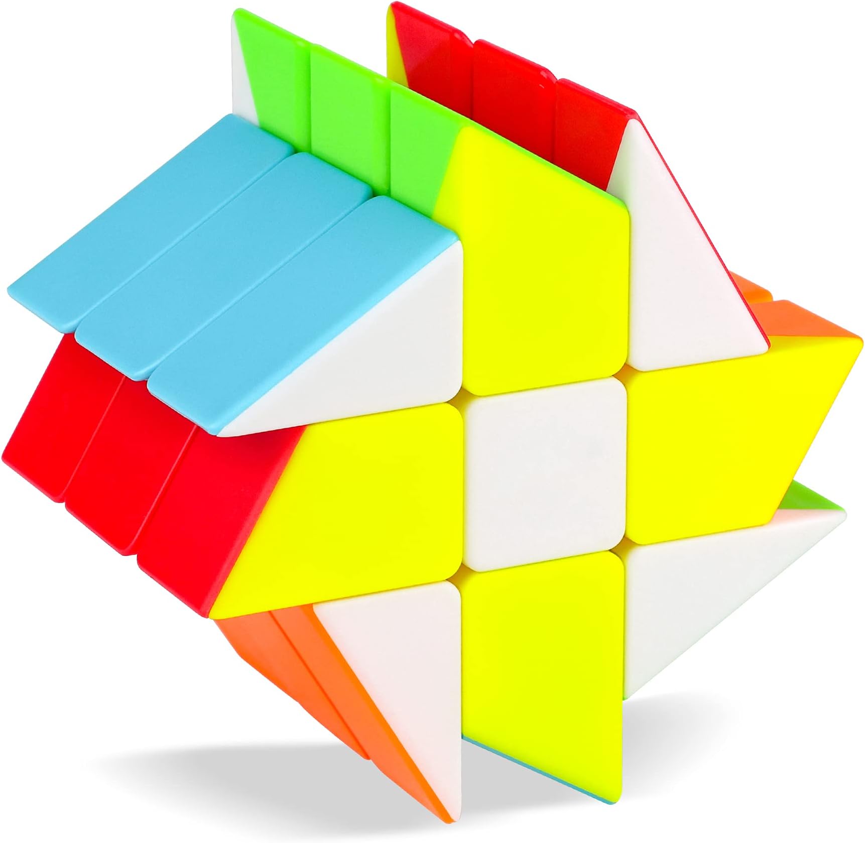 Magic Cube Fenghuolun 3x3 Smooth Brain Teasers Educational Toy Speed 3D Puzzle Cube for Kids Boys Girls Adults (Color)
