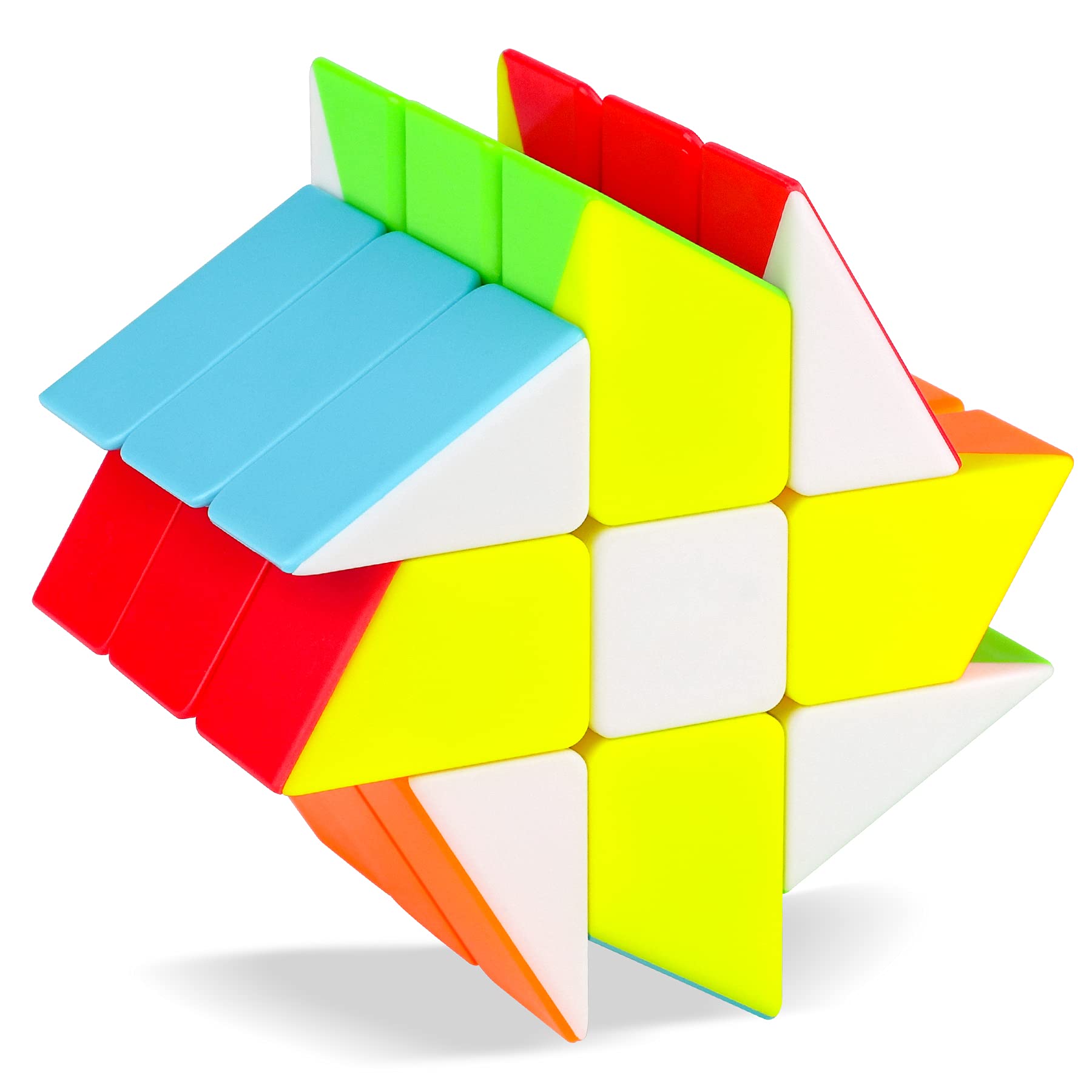 Sofore Magic Cube Fenghuolun 3x3 Smooth Brain Teasers Educational Toy Speed 3D Puzzle Cube for Kids Boys Girls Adults (Color)
