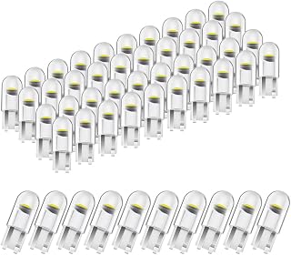 t10 led ポジションランプ ホワイト 爆光 全方向照射 led t10 1SMD COBチップ搭載 CANBUSキャンセラー内蔵 DC12V専用 メーター パネル球 ナンバー灯 ルームランプ メーターランプ t10 led バルブ (白50個セット)