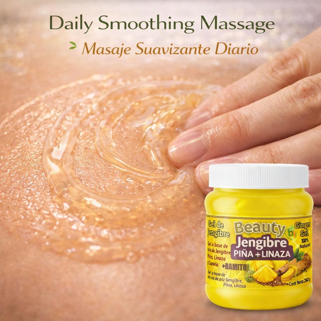 B-Experts Gel De Jengibre, pina, Canela,menta,eucalipto,algas, maracuya, limon, romero, manzana & linaza (Ginger, mint, cinnamon, passion fruit Gel) 100% Natural Hydrating Formula | 250g|Panza