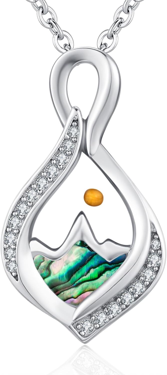 TANGPOET Dainty Mustard Seed Pendant Necklace for Women Girls S925 Sterling Silver Faith of A Mustard Seed Jewelry Your Faith Can Move Mountains Christian Gift for Her with 18"+2" Chain