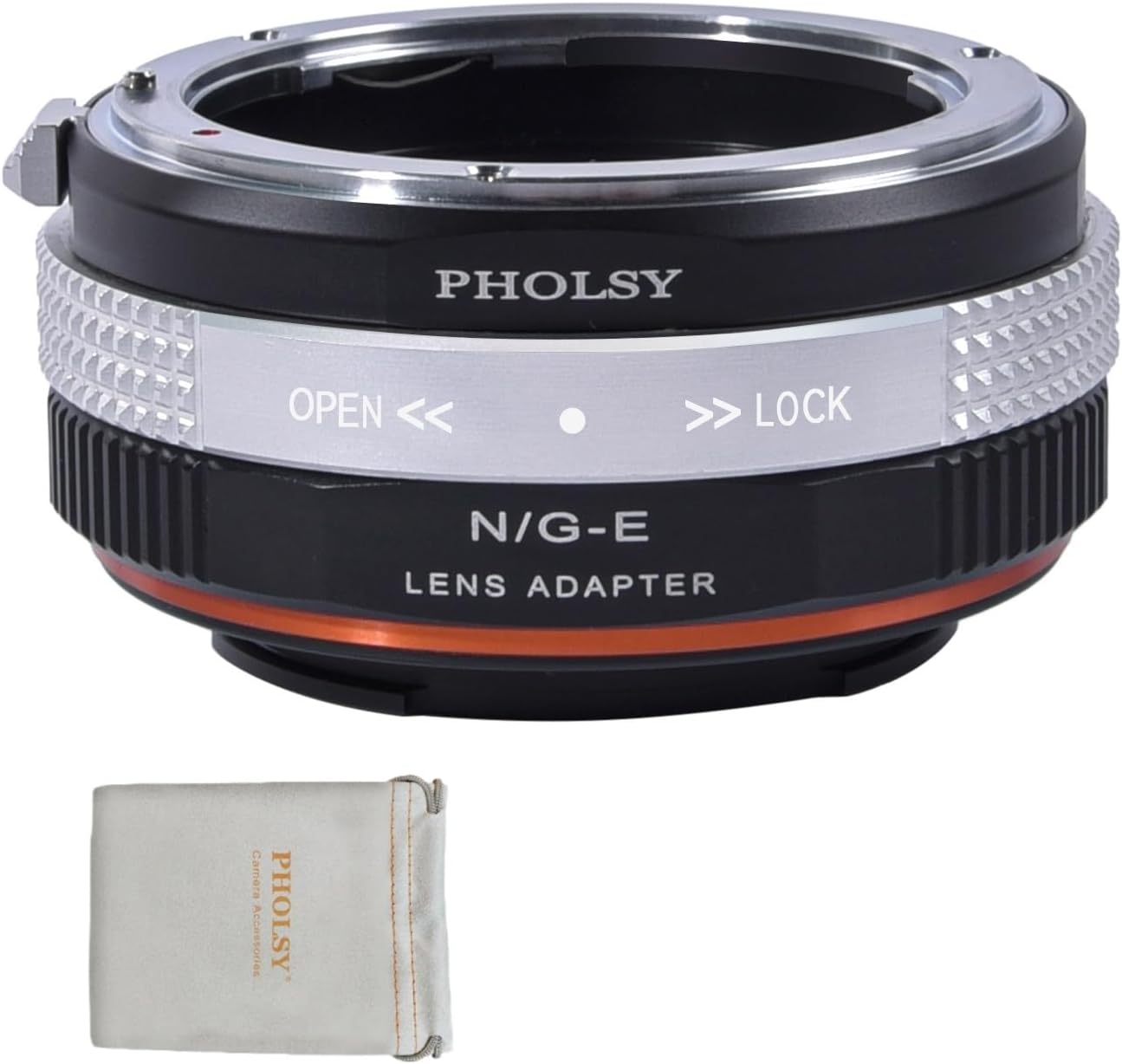 PHOLSY Lens Mount Adapter Manual Focus: Compatible with Nikon F (G-Type) Lens to Sony E (NEX) Camera Body, Compatible with Nikon G to Sony E
