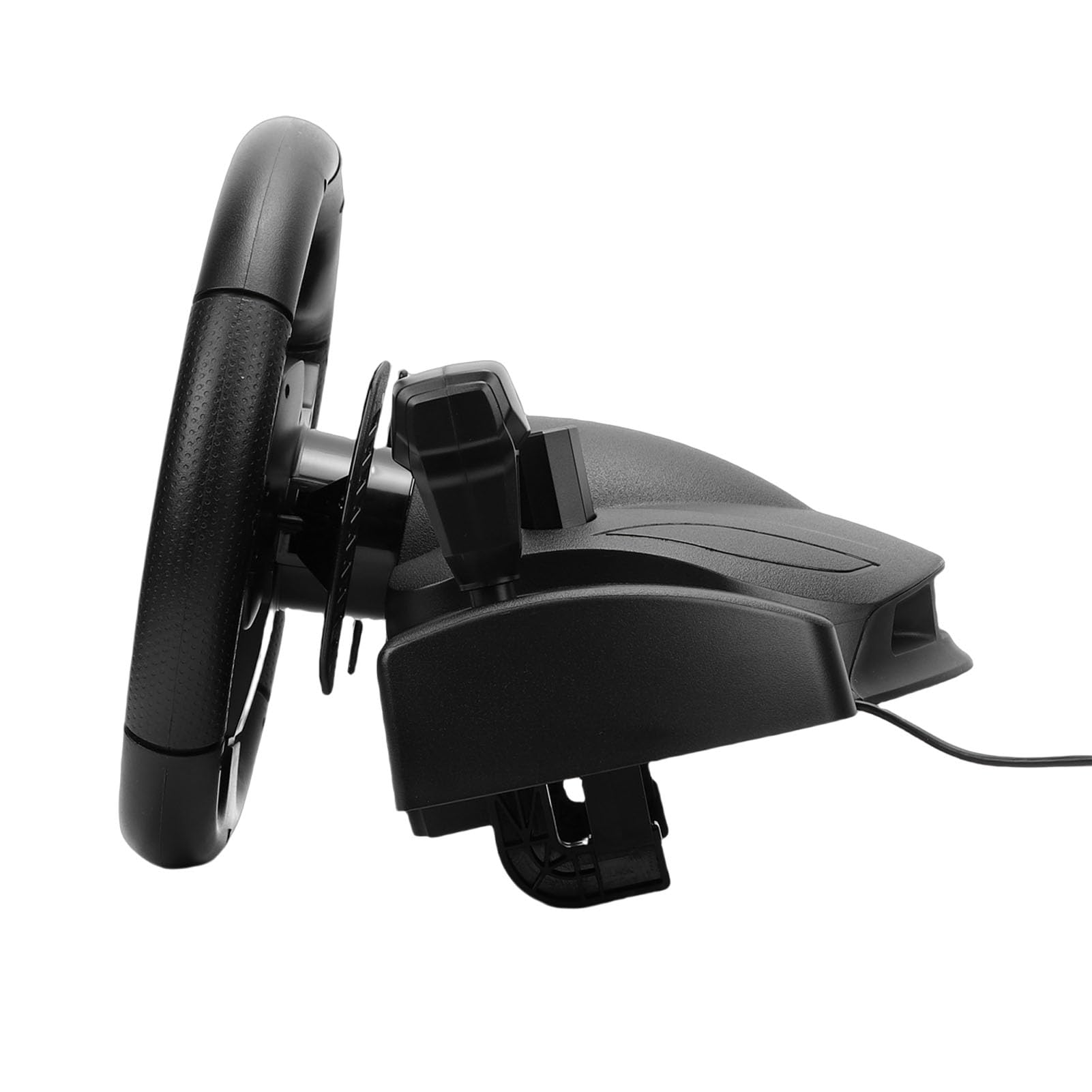Plyisty Juego de Volante para Videojuegos, Volante de Carreras Driving Force de 11 Pulgadas y Pedales de Suelo, Abrazadera G, Compatible con Consola de Juegos de PC Android