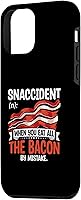 Vista 2 de iPhone 12 mini Bacon Snaccident Funny Bacon Lover Pig Pork Humor Men Women Case