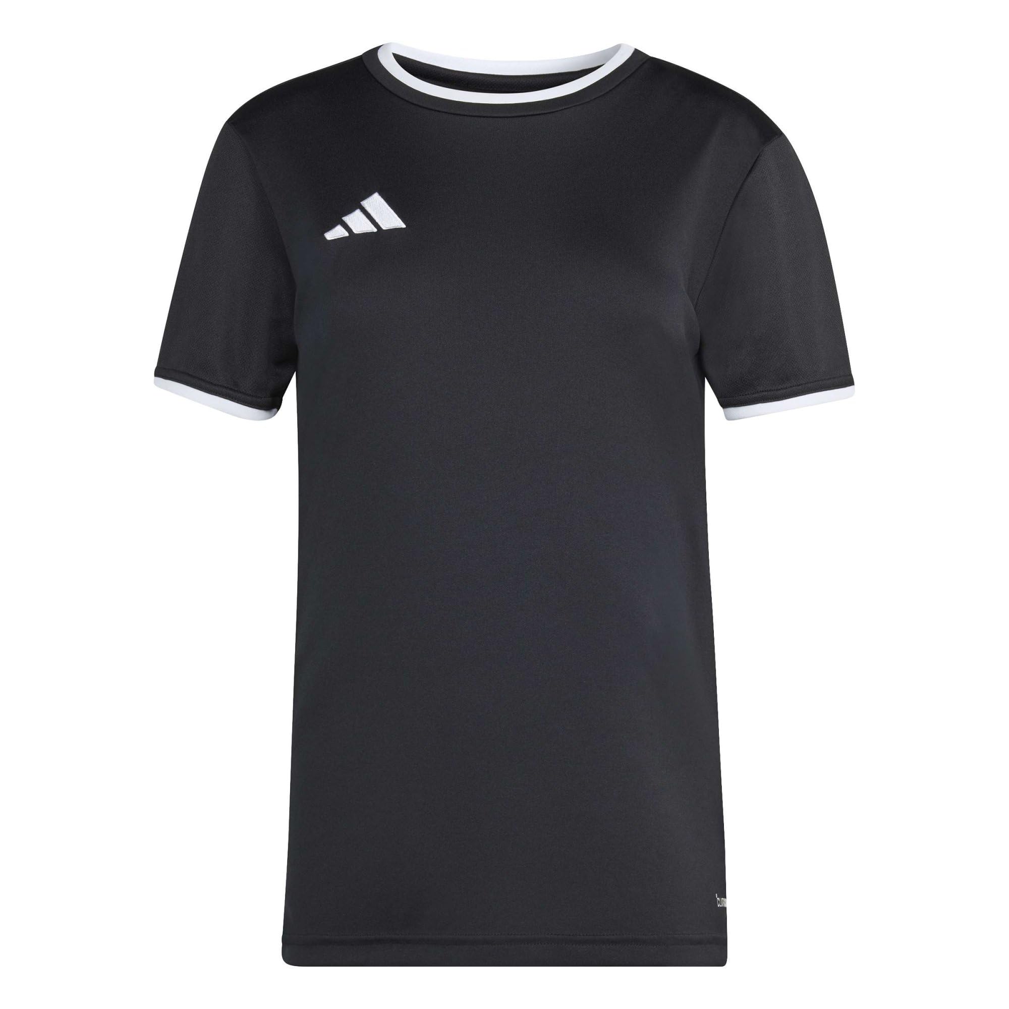 adidas Women's Entrada26 Jersey Shirt, Black/White, L Extra Tall