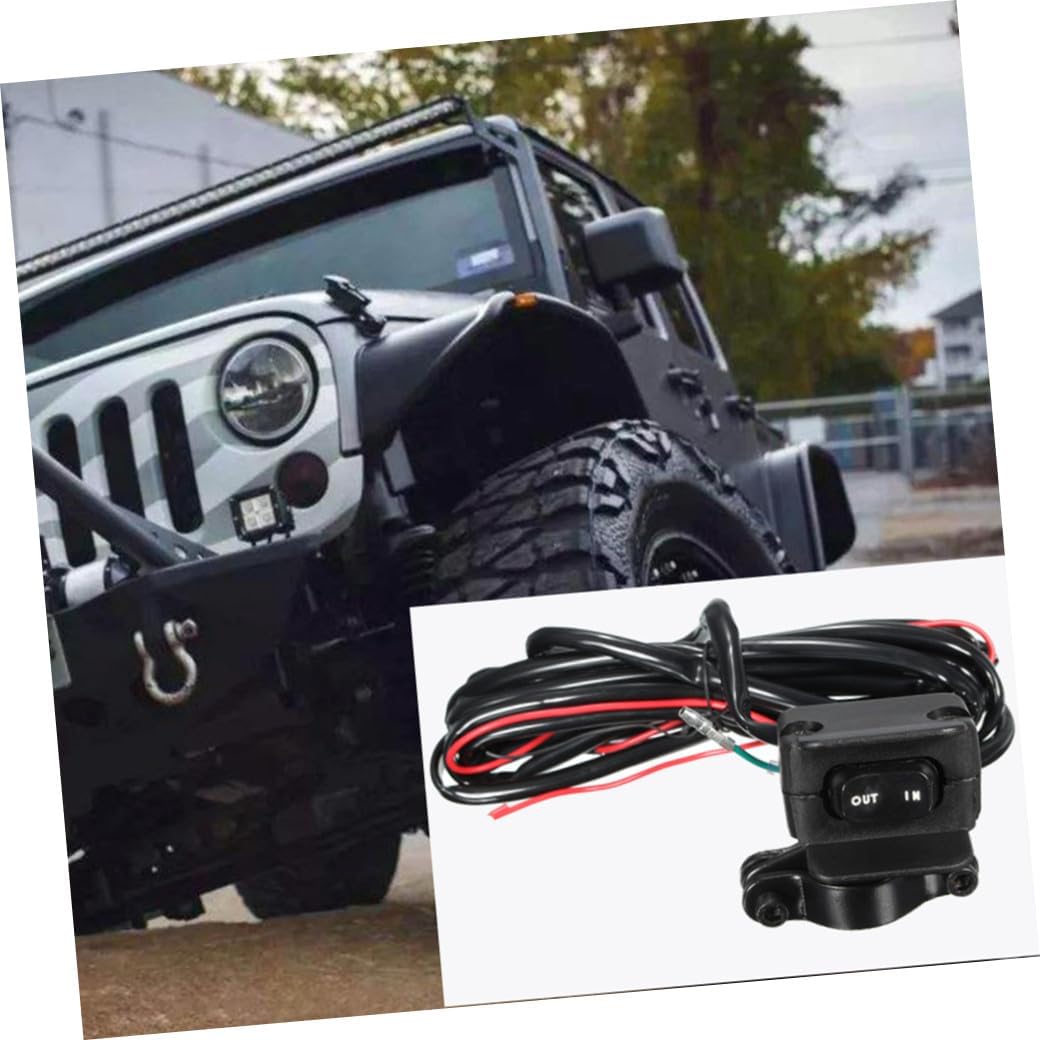 1pc Electric Winch Control Switch for Off-Road Vehicles Wire Construction Convenient Winch Operation for Vehicle Modifications