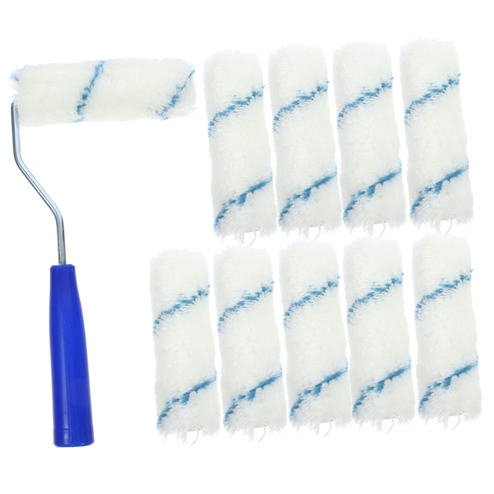Lurrose 4 Sätze Walzenbürsten-set Abdeckung Malenrolle Lackwalzen Wände Streichen Wand Farbroller-pads Rollen Kleine Farbe Farbroller-kit Kleine Farbrollerbezüge Lackierungen Plastik