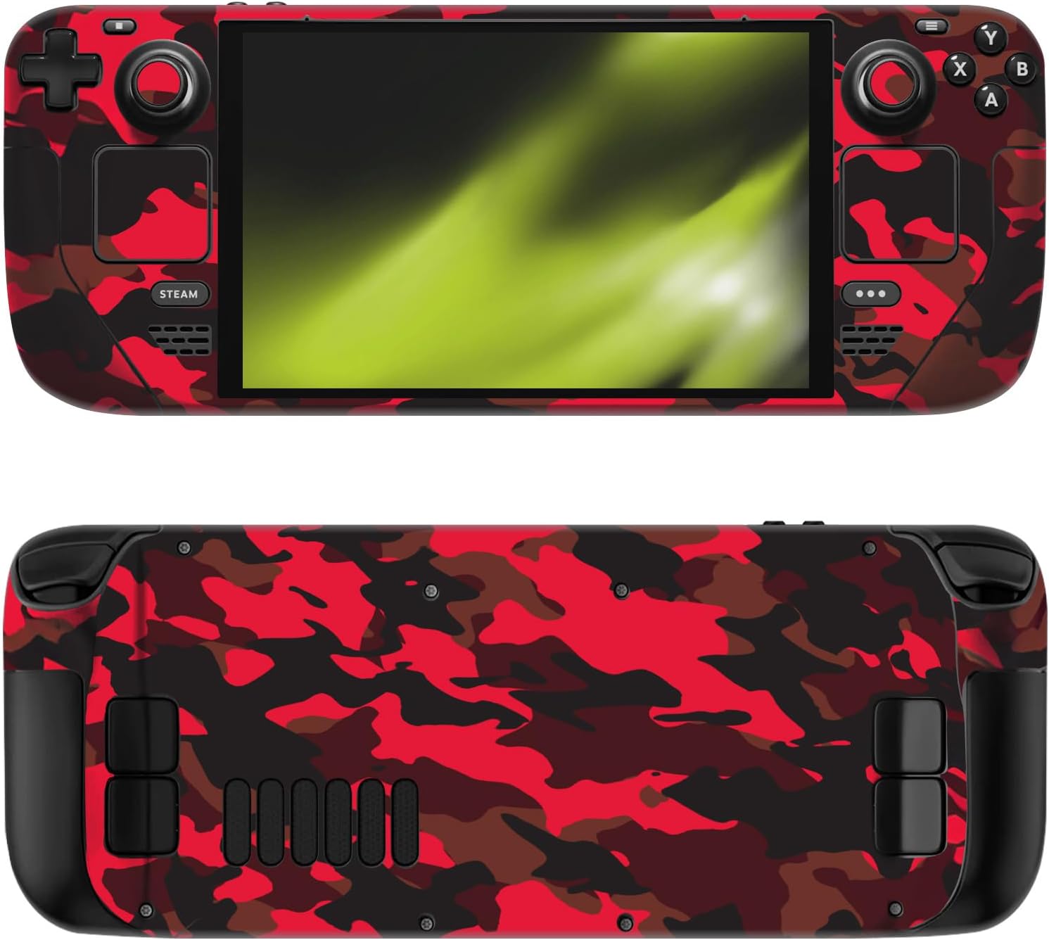 Head Case Designs Red Camo Camouflage Vinyl Sticker Skin Decal Cover Compatible with Steam Deck OLED