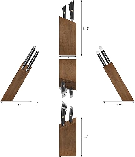 Miniatura 3 de Cangshan ELBERT Series - Juego de 4 cuchillos HUA forjado de acero alemán, Acacia (negro)