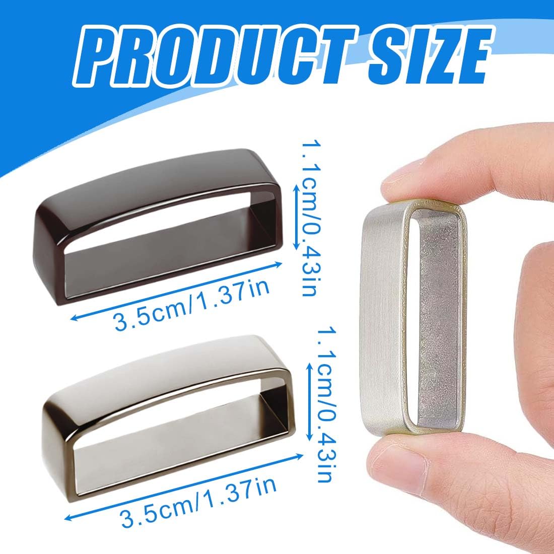 IKOPFLN 4 Stück Gürtelschnalle, gürtelschlaufe, gürtelschnalle herren, gürtelhalter, gürtelschnallen für herren, gürtelschlaufengürtelschnallen zum wechseln, 3.5cm